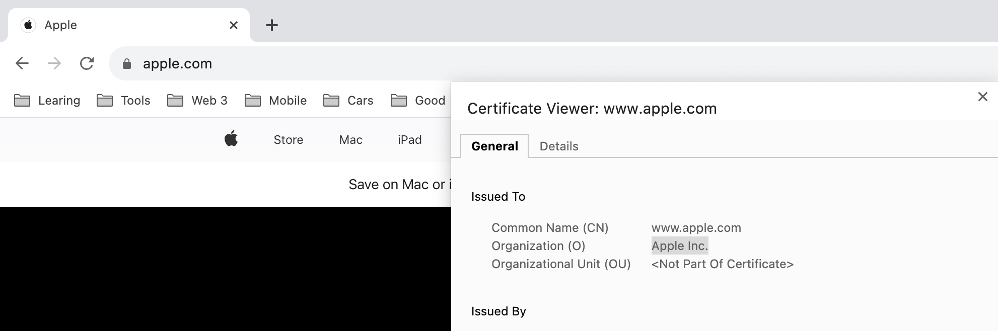 Searching crt.sh by Organization for Apple Inc.