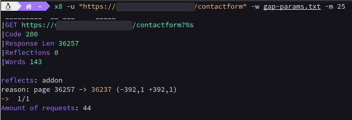 Reflected XSS via the addon parameter