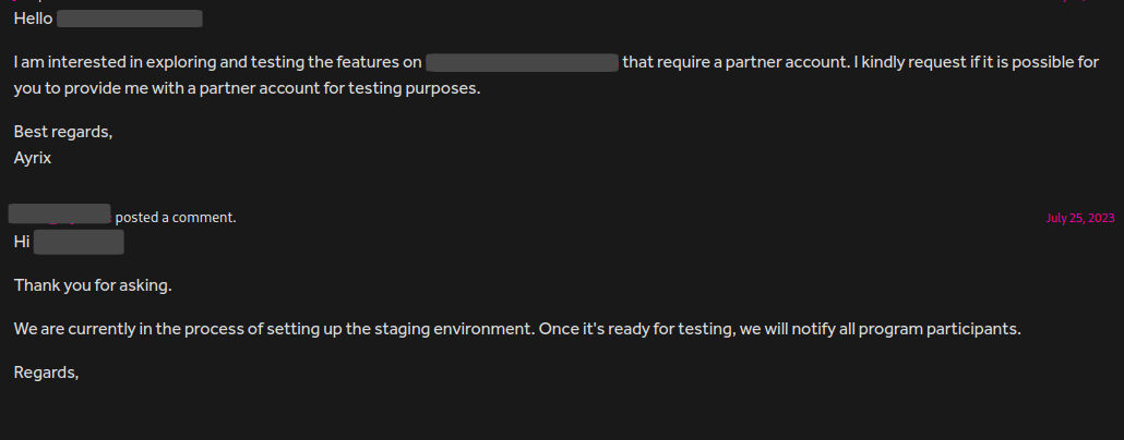 HackerOne scope-update notification for the premium subdomain