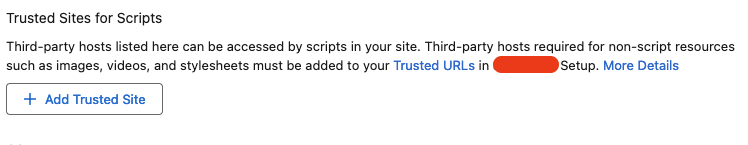 Trusted-websites configuration UI
