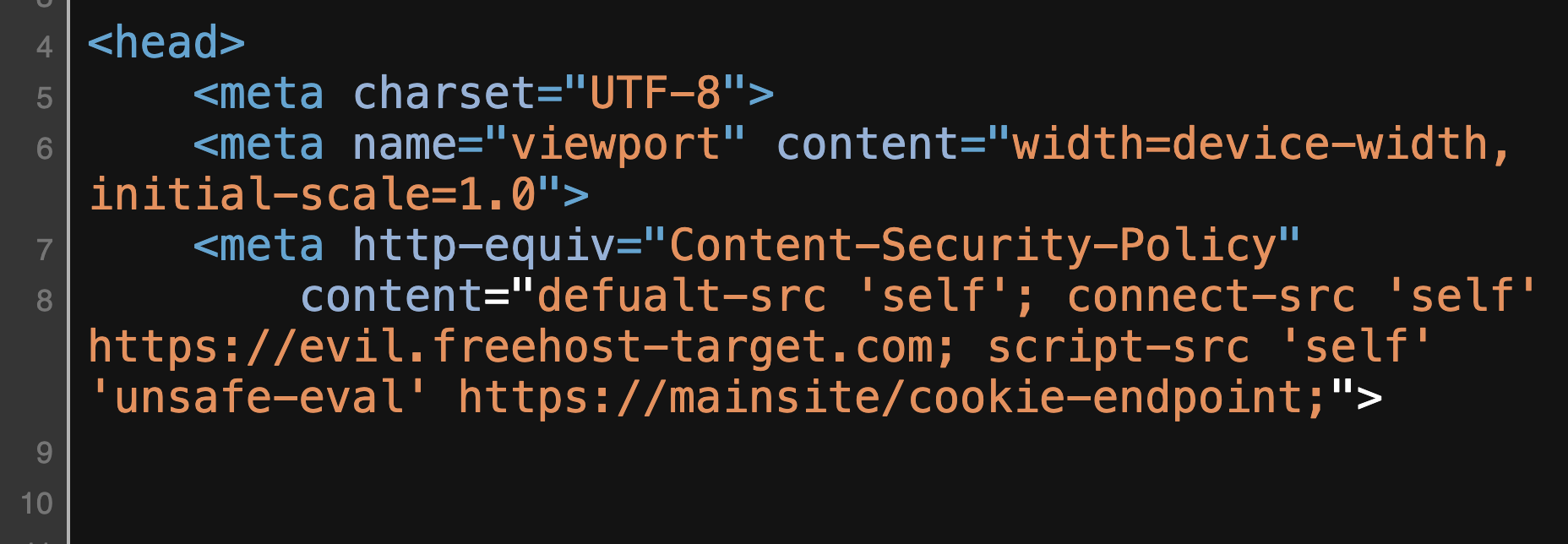 Server response after adding a trusted site — value lands in script-src, not connect-src