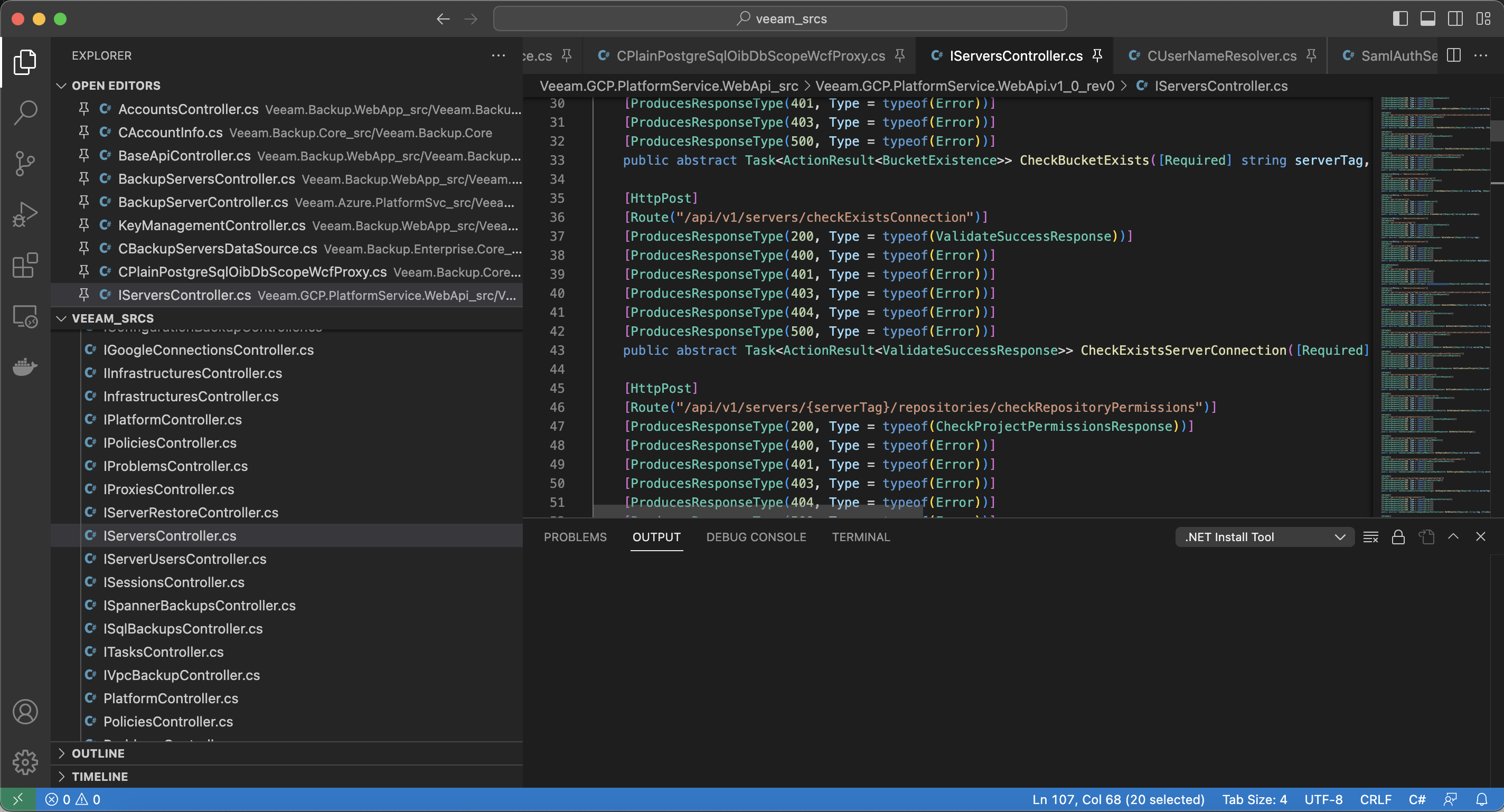 Searching the decompiled source for routes and roles