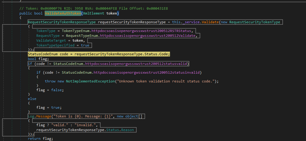 ValidateAuthToken decompiled