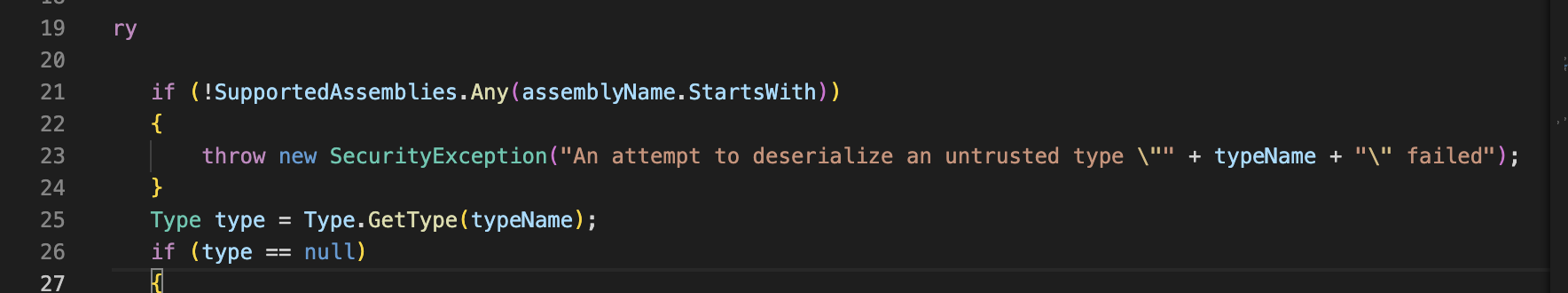Deserialisation error returned for malformed requests