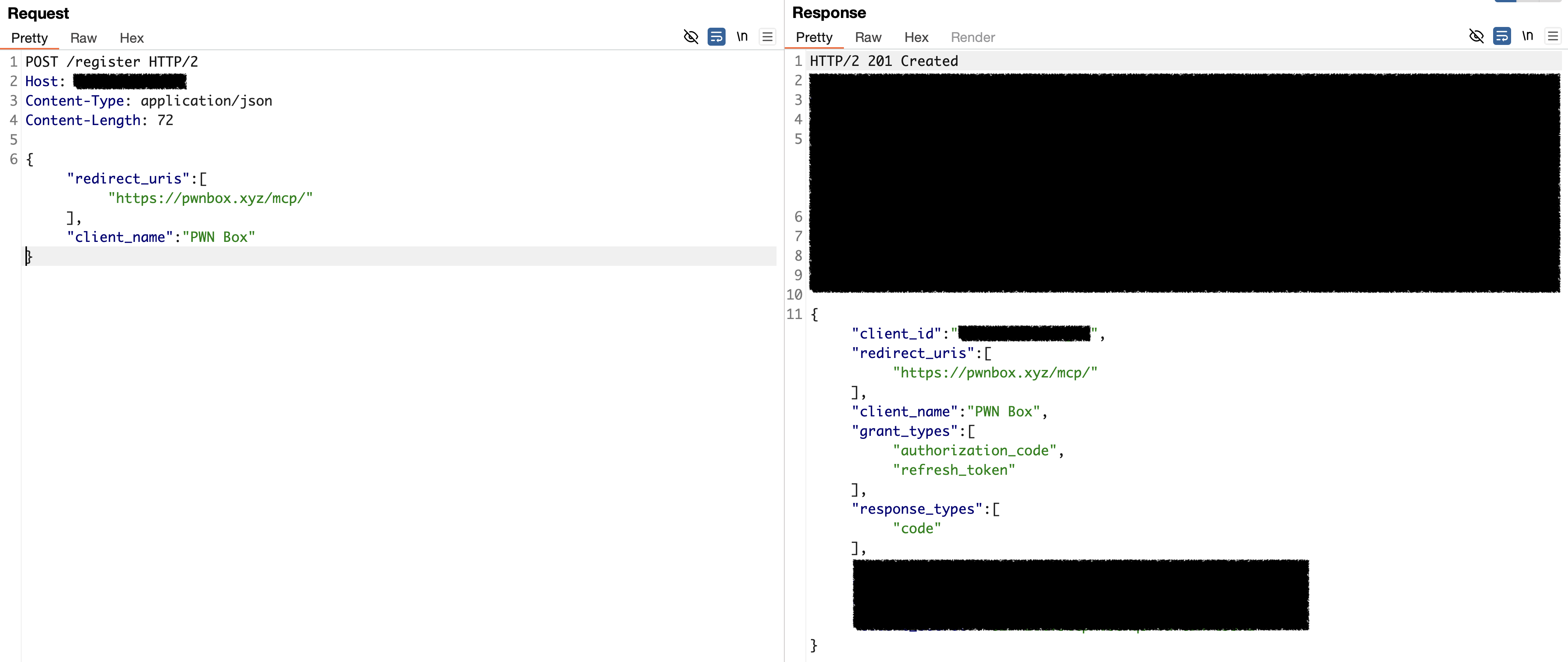 redirect_uri reflected in a script tag on the consent page
