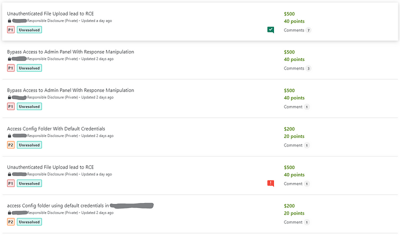 HackerOne triage notifications for the reports